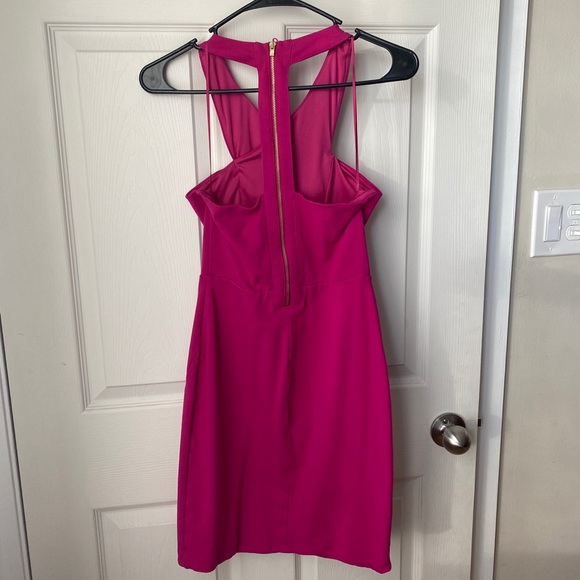 Express Fuchsia halter dress - Picture 4 of 9